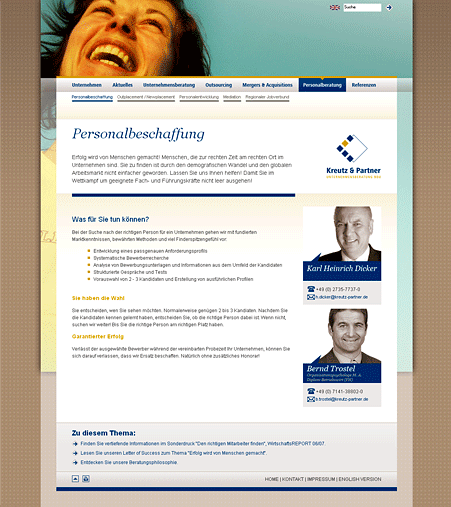 Screenshot Kreutz & Partner